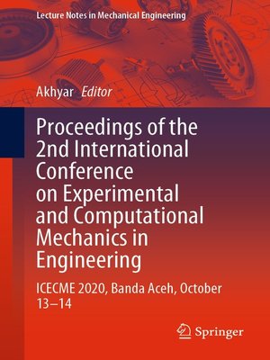 cover image of Proceedings of the 2nd International Conference on Experimental and Computational Mechanics in Engineering